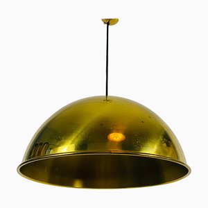 Polished Brass Pendant Lamp by Florian Schulz, 1970s-PUK-792244