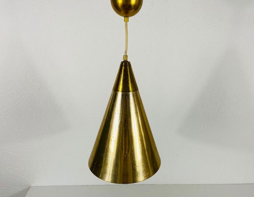 Polished Brass Pendant Lamp In the Style of Paavo Tynell, 1950s-PUK-829089