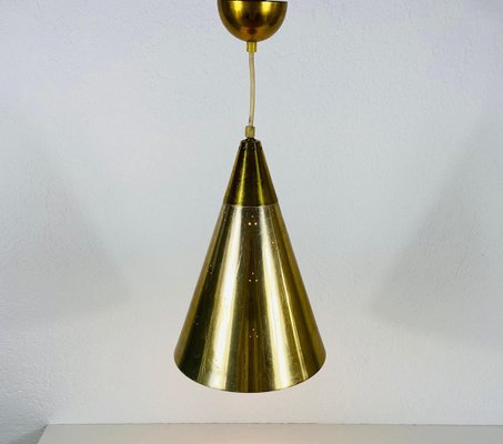 Polished Brass Pendant Lamp In the Style of Paavo Tynell, 1950s-PUK-829089