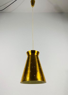 Polished Brass Pendant Lamp In the Style of Paavo Tynell, 1950s-PUK-829088