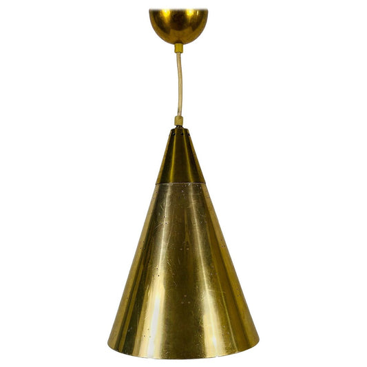 Polished Brass Pendant Lamp in the Style of Paavo Tynell, 1950s, Set of 3