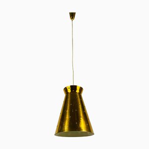 Polished Brass Pendant Lamp In the Style of Paavo Tynell, 1950s-PUK-829088