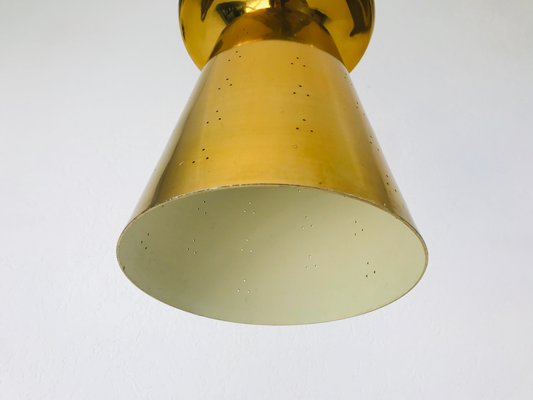 Polished Brass Pendant Lamps Attributed to Paavo Tynell, 1950s, Set of 3-PUK-688008