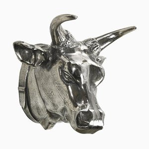 Polished Metal Bulls Head-NQ-1422025