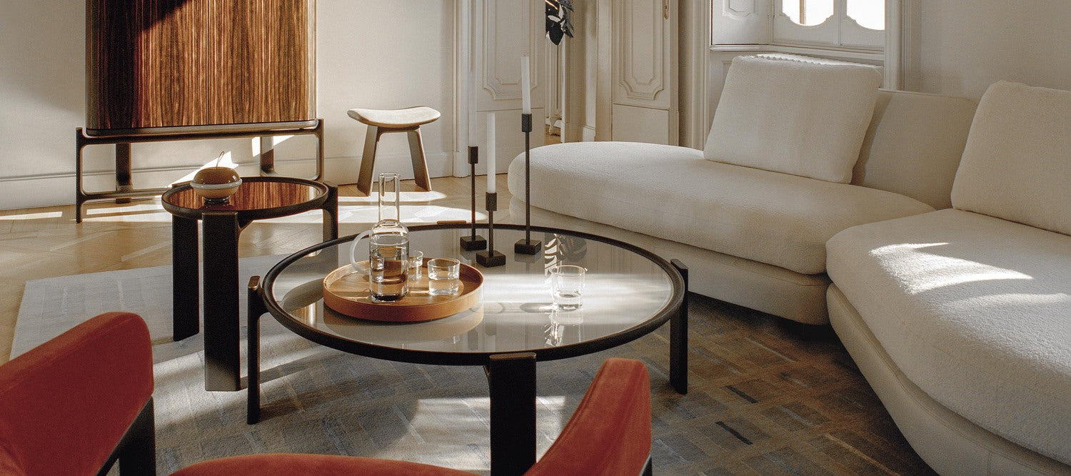 Poltrona Frau Duo Round Glass Coffee Table