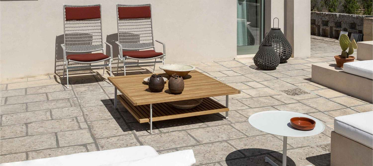 Poltrona Frau Solaria Rectangular Teak Side Table