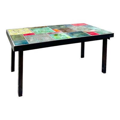 Polychrome Ceramic Coffee Table-HLV-1731360