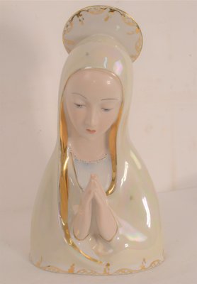 Polychrome Ceramic Madonna Sculpture, Italy, 1940s-AOL-1260669