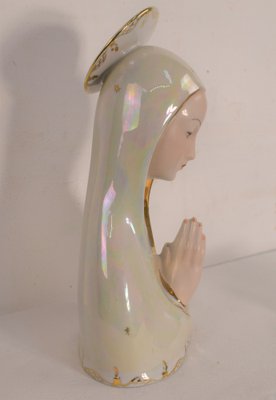 Polychrome Ceramic Madonna Sculpture, Italy, 1940s-AOL-1260669