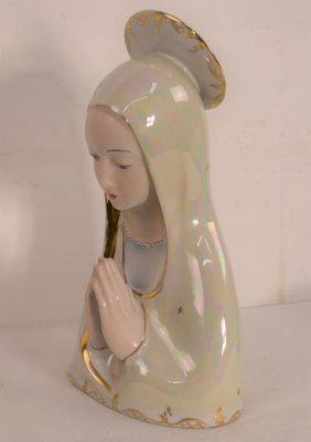 Polychrome Ceramic Madonna Sculpture, Italy, 1940s-AOL-1260669