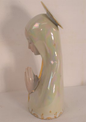 Polychrome Ceramic Madonna Sculpture, Italy, 1940s-AOL-1260669