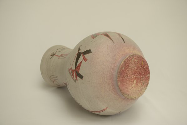 Polychrome Ceramic Vase from Accolay, 1950s-NEN-2031482