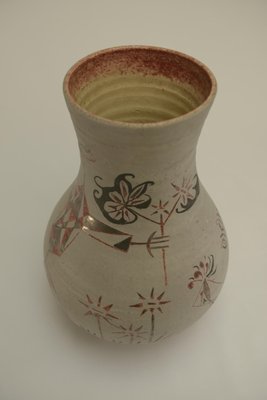 Polychrome Ceramic Vase from Accolay, 1950s-NEN-2031482