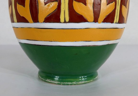 Polychrome Vase in Enamelled Earthenware, Nabeul, 1920-RVK-1261184