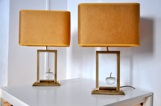 Pomme Lamps from Le Dauphin, 1970s, Set of 2