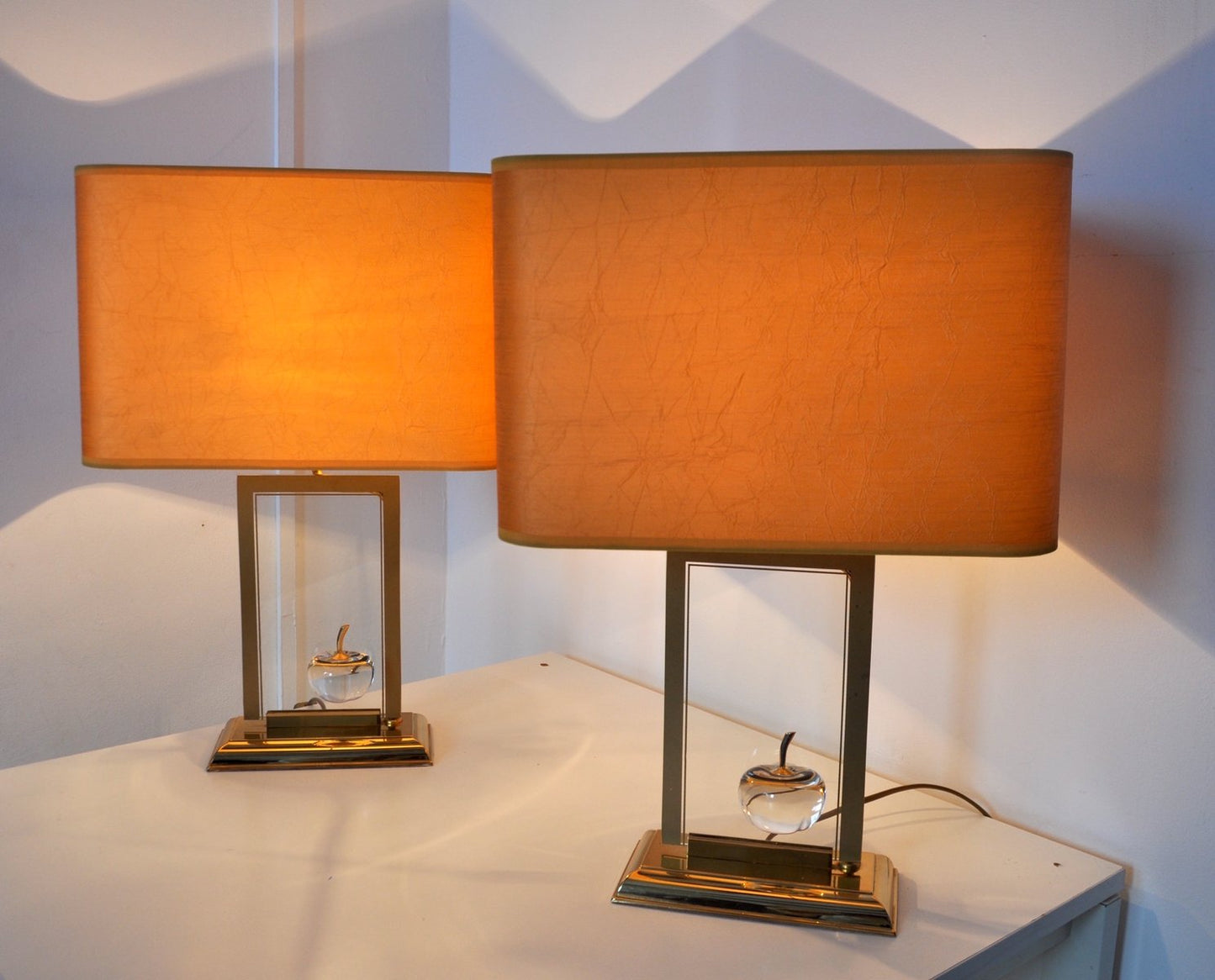 Pomme Lamps from Le Dauphin, 1970s, Set of 2