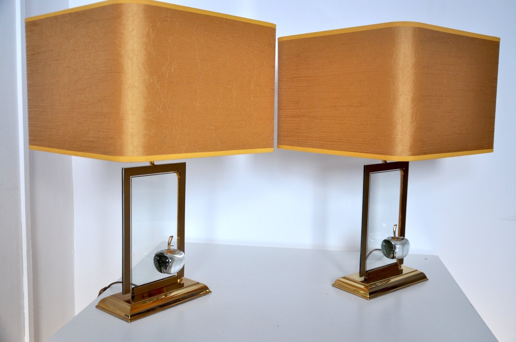 Pomme Lamps from Le Dauphin, 1970s, Set of 2