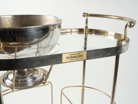 Pommery Champagne Trolley in Chromed Metal-WFS-2034152