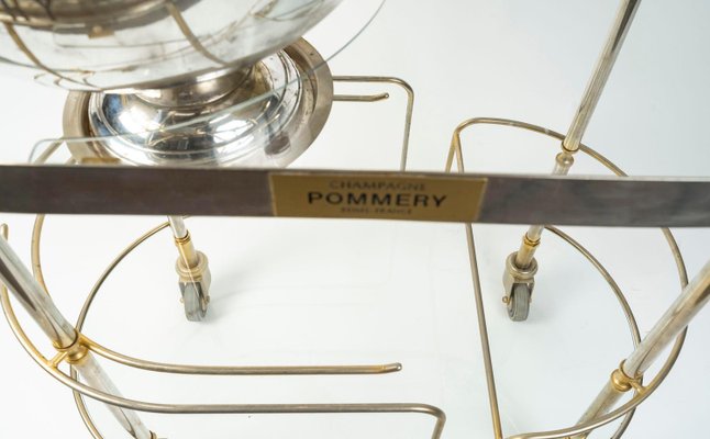 Pommery Champagne Trolley in Chromed Metal-WFS-2034152