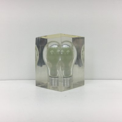 Pop Art Acrylic Glass Glow in the Dark Paperweight Sculpture by Pierre Giraudon, 1970s-BGP-848678