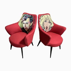 Pop Art Armchairs, 1950s, Set of 2-JHL-1276663