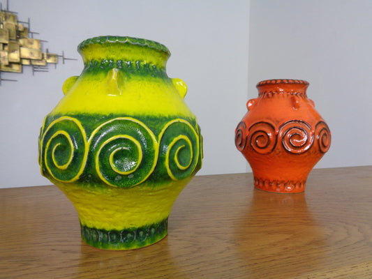 Pop Art Ceramic Vases from Jasba, Set of 2, 1970s