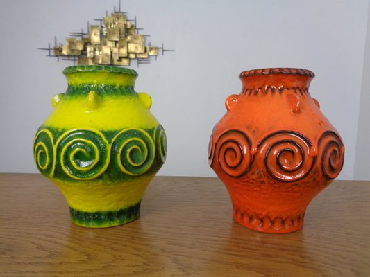 Pop Art Ceramic Vases from Jasba, Set of 2, 1970s-RDW-1148522