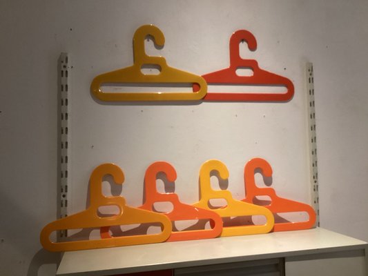 Pop Art Coat Hangers in the style of Ingo Maurer, 1970s, Set of 6-SU-1410966