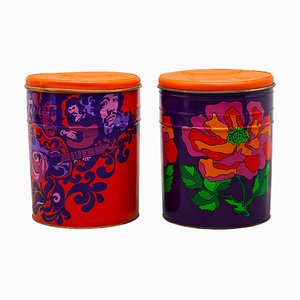 Pop-Art Flower Power Stools, 1968, Set of 2-KL-677978