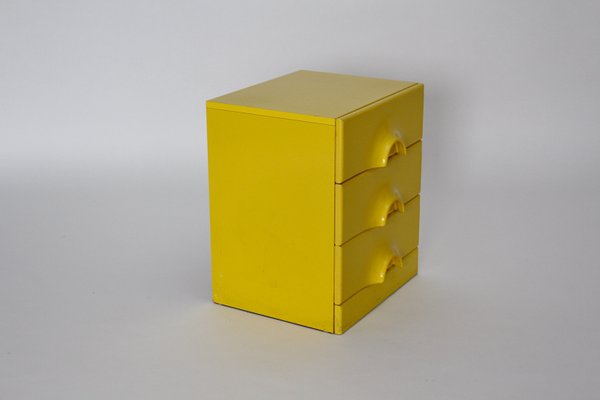 Pop Art Italian Yellow Chest of Drawers, 1970s-NB-657464