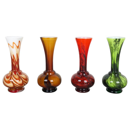 Pop Art Opaline Florence Vases, Italy, 1970s, Set of 4