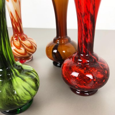 Pop Art Opaline Florence Vases, Italy, 1970s, Set of 4-QZ-1053240