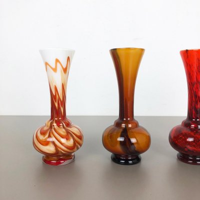 Pop Art Opaline Florence Vases, Italy, 1970s, Set of 4-QZ-1053240