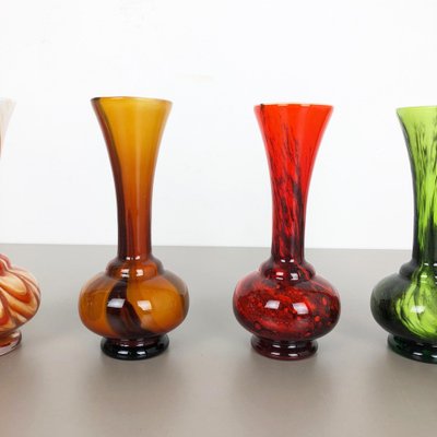 Pop Art Opaline Florence Vases, Italy, 1970s, Set of 4-QZ-1053240