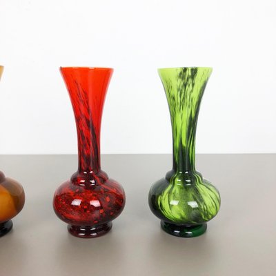 Pop Art Opaline Florence Vases, Italy, 1970s, Set of 4-QZ-1053240