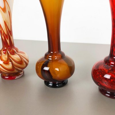 Pop Art Opaline Florence Vases, Italy, 1970s, Set of 4-QZ-1053240