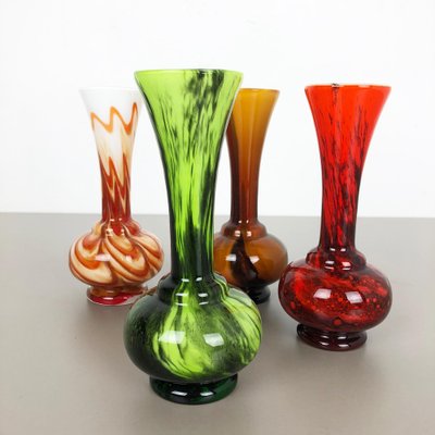 Pop Art Opaline Florence Vases, Italy, 1970s, Set of 4-QZ-1053240