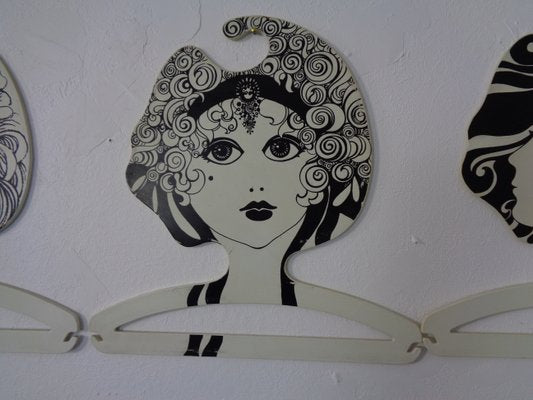 Pop Art Plastic Coat Hangers, 1960s, Set of 5-RDW-1057335