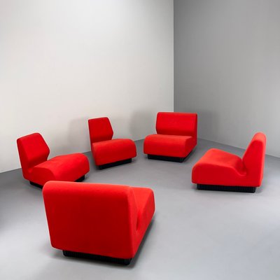 Pop Art Red Sofa by Don Chadwick for Herman Miller, 1990s, Set of 5-VQG-2014612