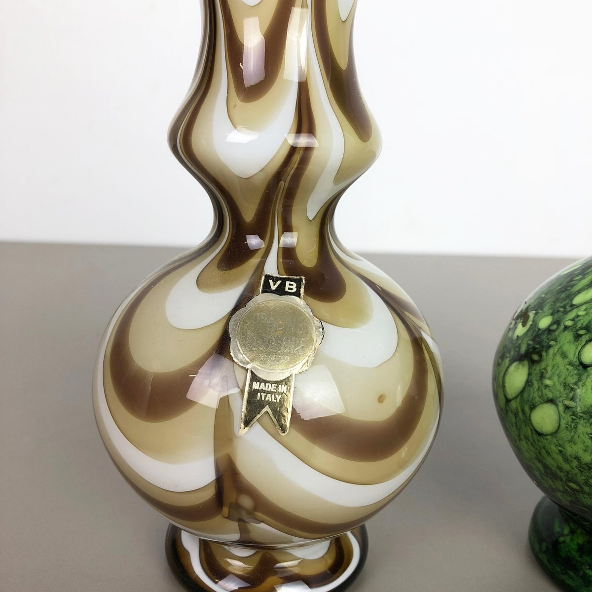 Pop Art Vase from Opaline Florence, Italy, 1970s, Set of 2