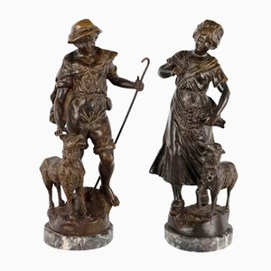 Popular Bronze Figures, Set of 2-VMM-2040644