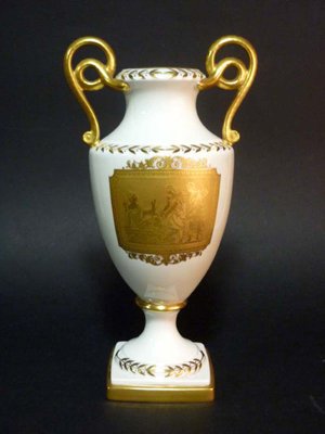 Porcelain & 24kt Gold Vase from Finzi, 1930s-GKB-787796