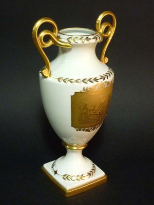 Porcelain & 24kt Gold Vase from Finzi, 1930s-GKB-787796