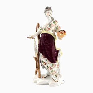 Porcelain Allegory of Painting Figurine, 19th Century-WMV-1129541