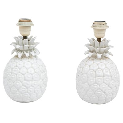 Porcelain Ananas Table Lamps, 1970s, Set of 2-CGZ-2020999