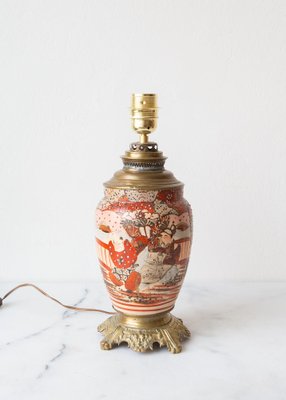 Porcelain and Bronze Table Lamp, 1890s-JWI-1723327