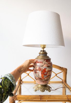 Porcelain and Bronze Table Lamp, 1890s-JWI-1723327