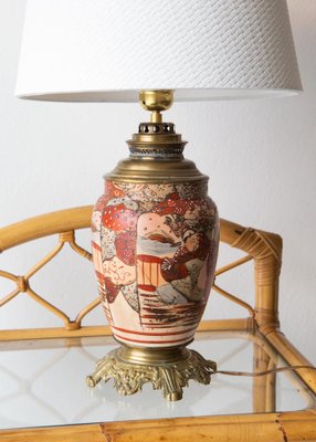 Porcelain and Bronze Table Lamp, 1890s-JWI-1723327