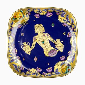 Porcelain Aquarius Wall Plate by Ole Winther for Hutschenreuther-KEG-1111618