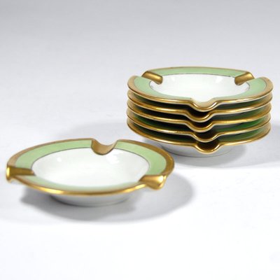 Porcelain Ashtrays from Edition Christofle, Set of 6-GIW-1162435